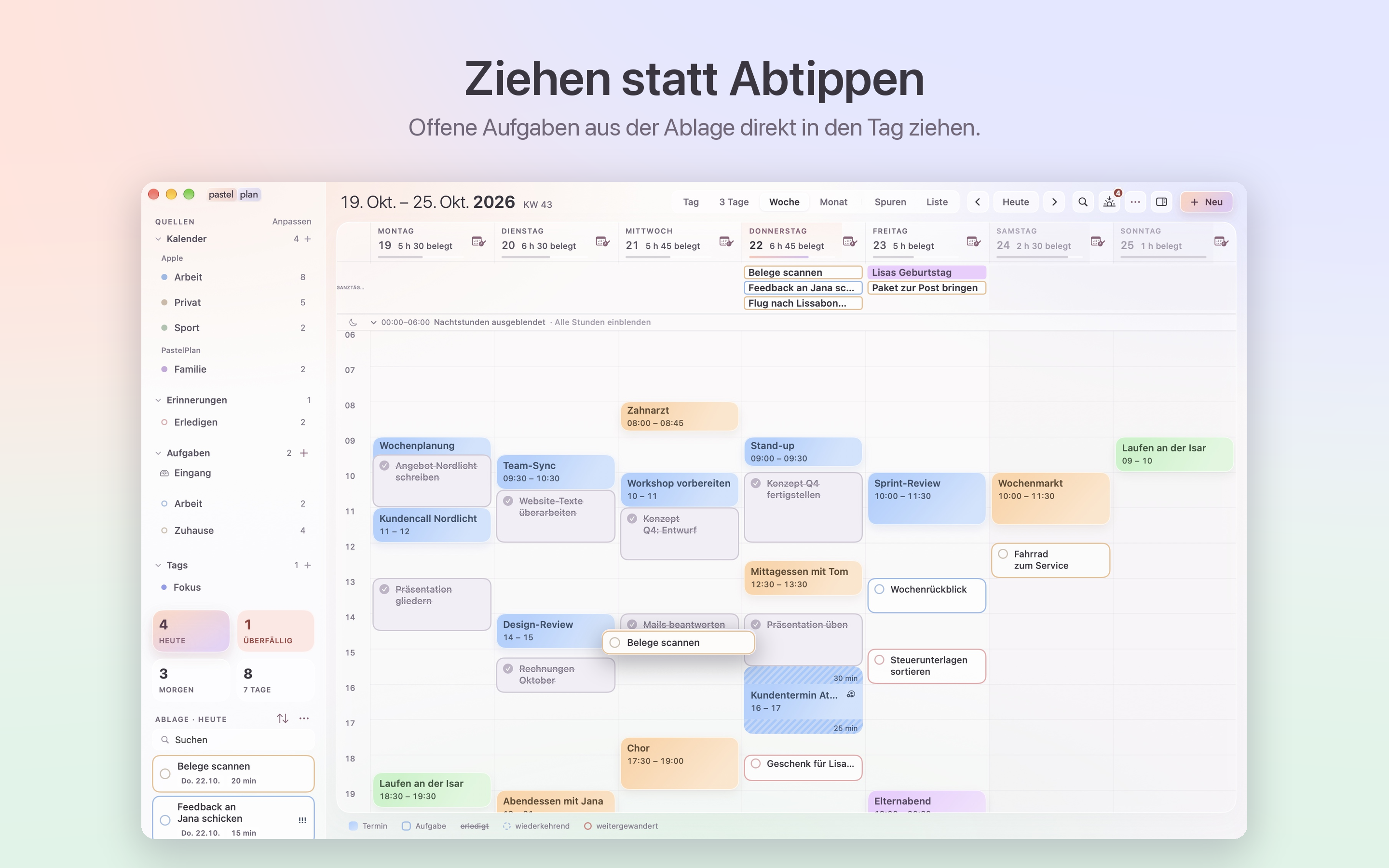 Ziehen statt Abtippen. · Mac