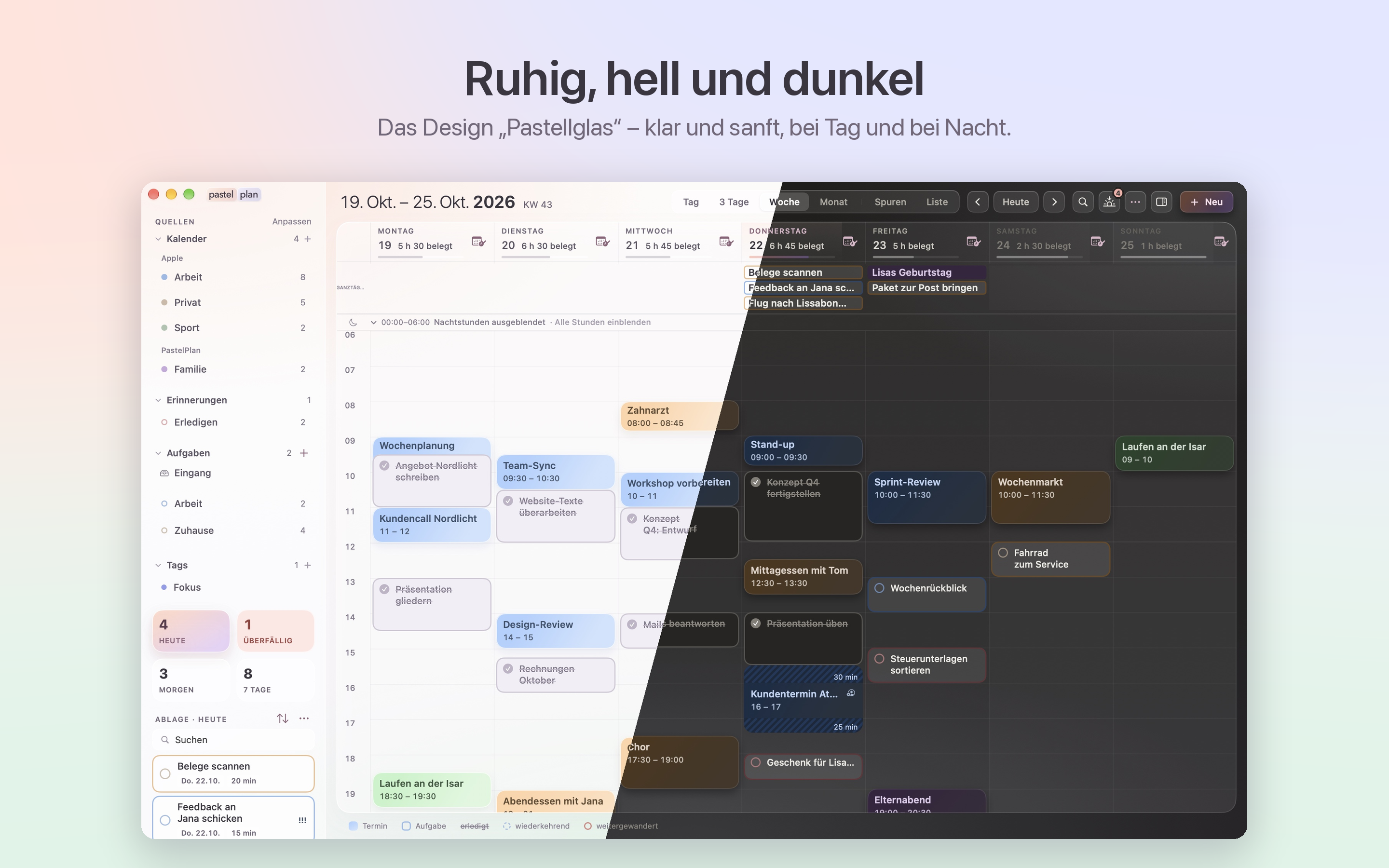 Ruhig, hell und dunkel. · Mac